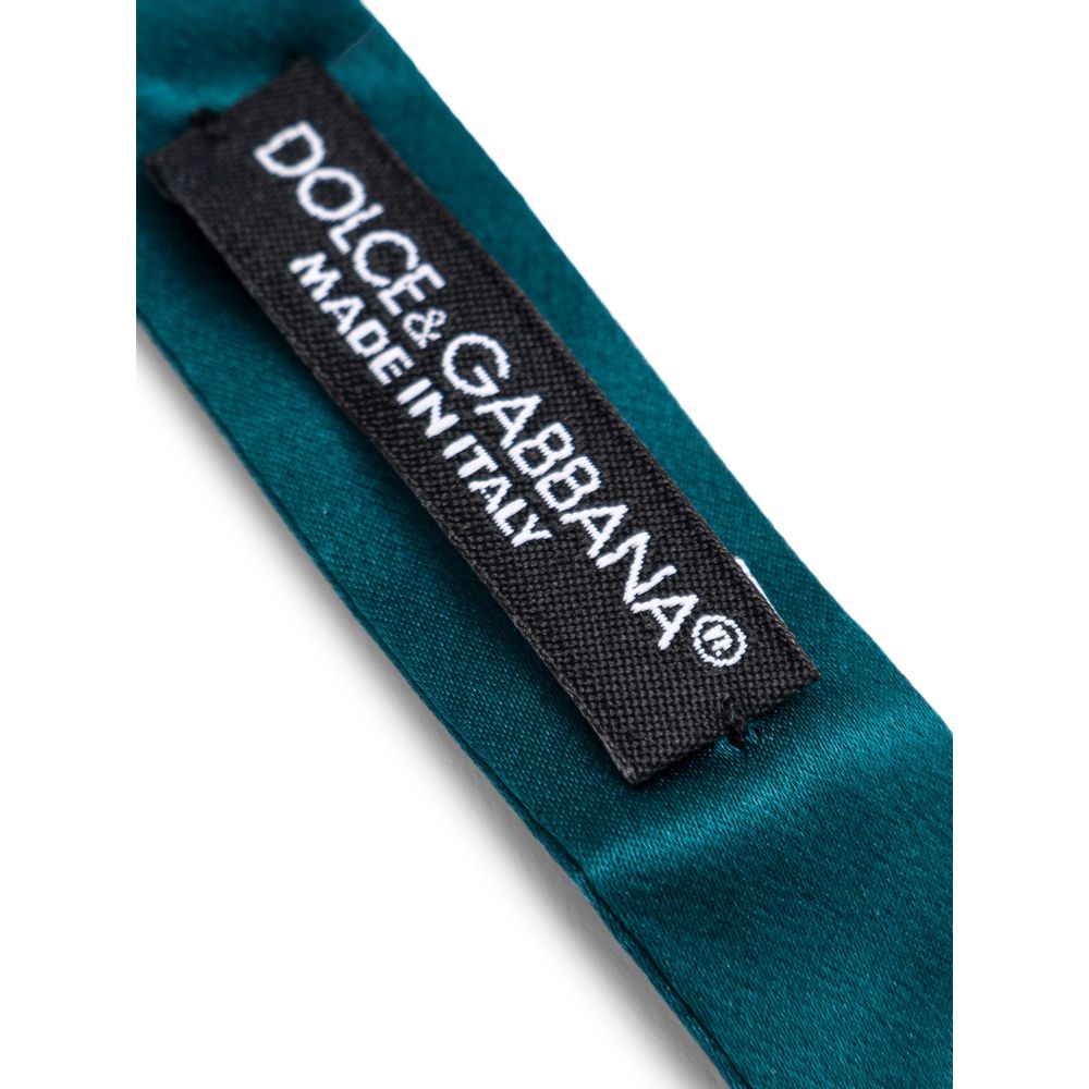 Dolce & Gabbana Green Silk Bowtie