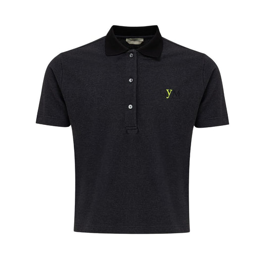 Fendi Black Cotton Polo Shirt FE-8584676-IT40 | M
