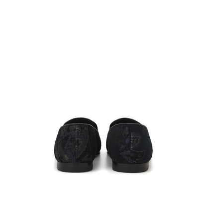 Etro Blue Leather Slip-On Loafers