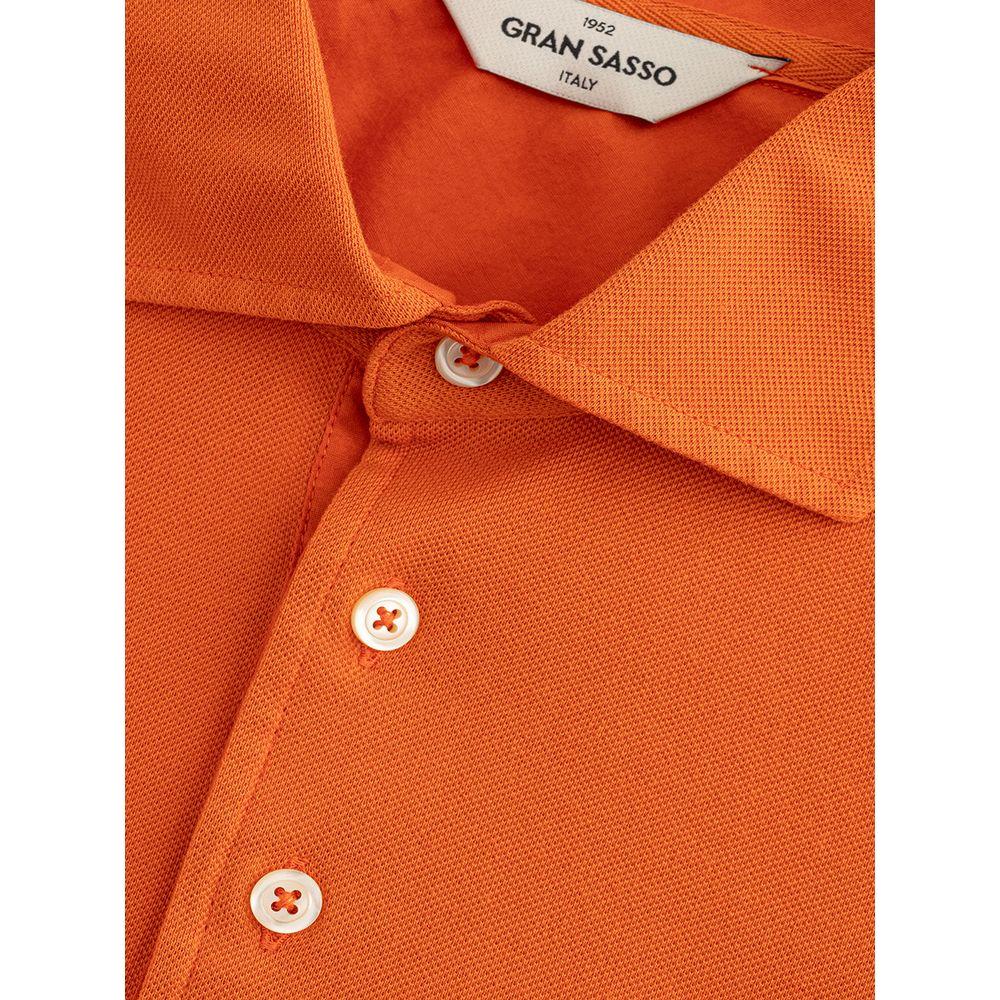 Gran Sasso Orange Cotton Polo Shirt