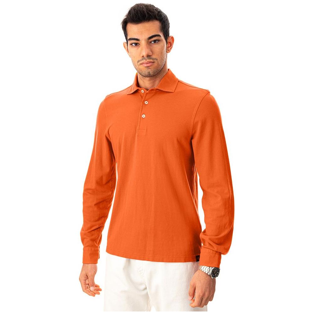 Gran Sasso Orange Cotton Polo Shirt