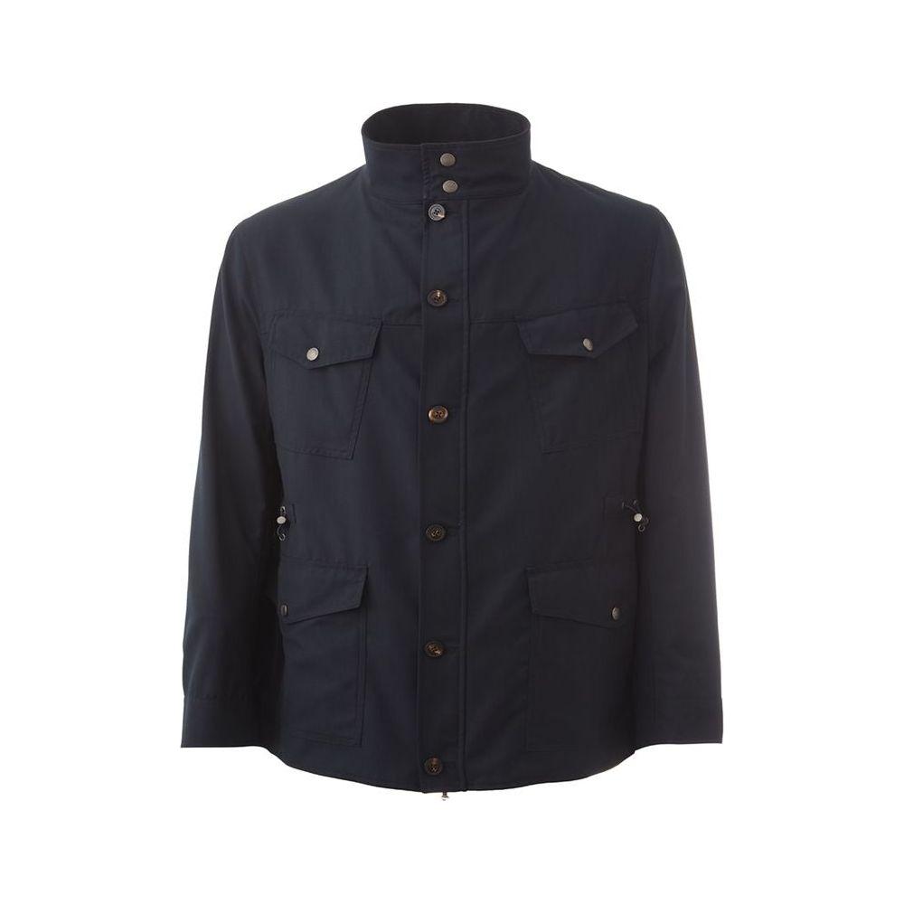 Lardini Blue Wool Coat