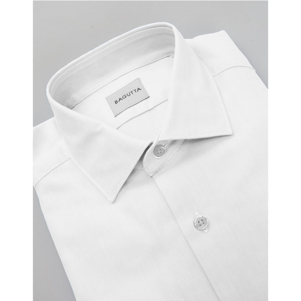 Bagutta White Cotton Men Shirt