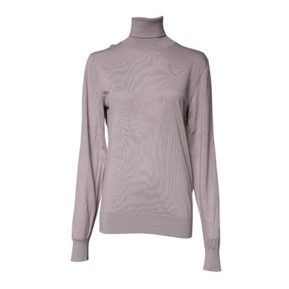 Dolce & Gabbana Brown Cashmere Turtleneck Pullover Sweater