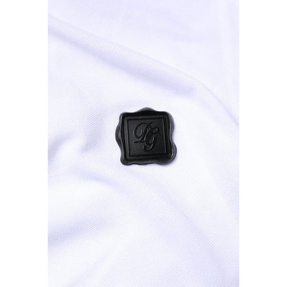 Dolce & Gabbana White Cotton Logo Collared Polo T-shirt