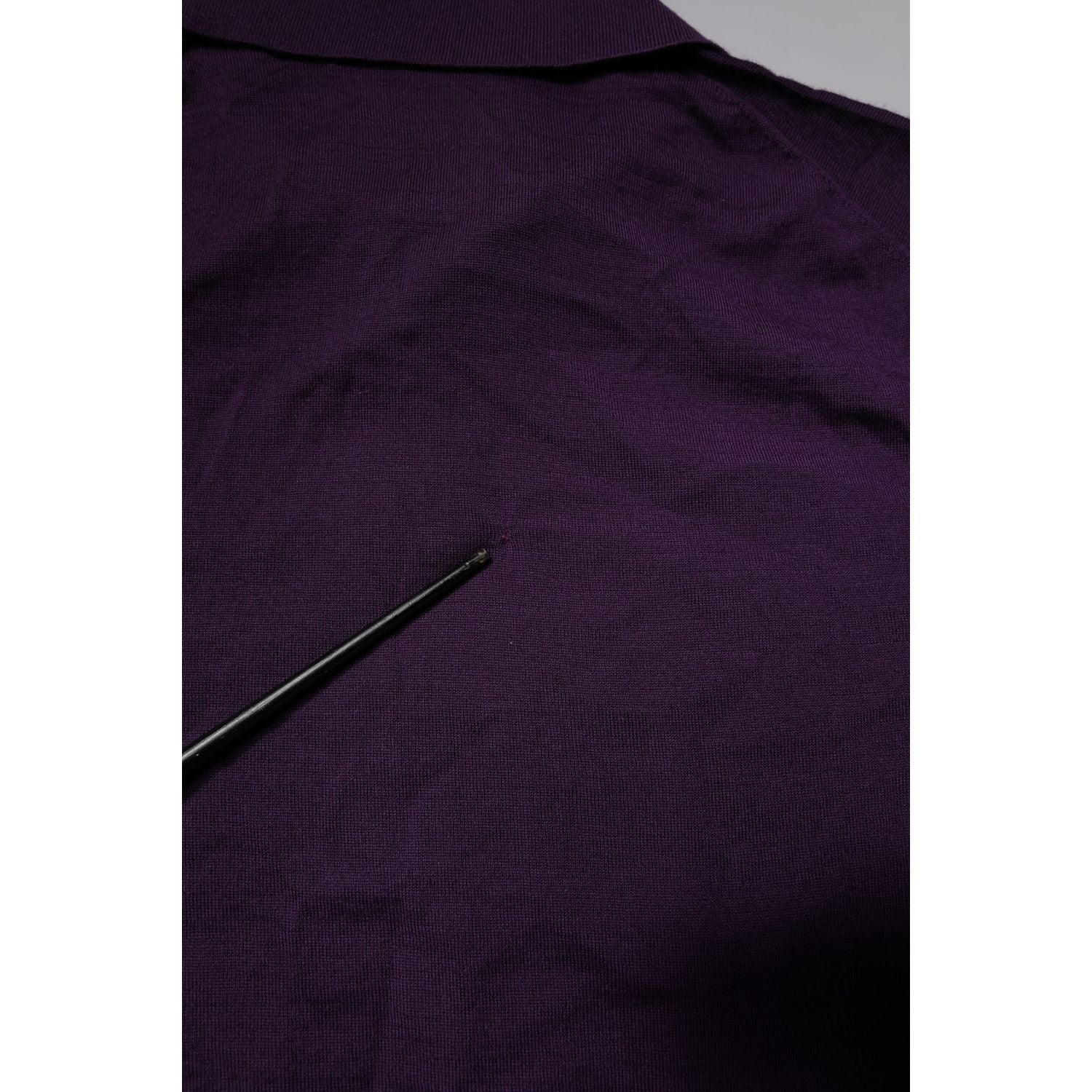 Dolce & Gabbana Violet Cashmere Collared Polo T-shirt