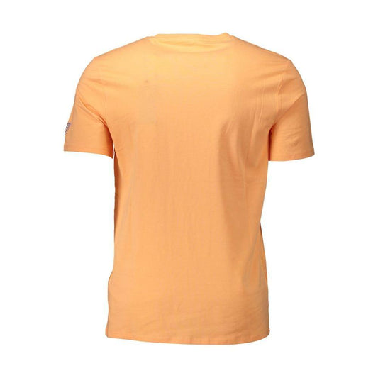 Guess Jeans Orange Cotton Men T-Shirt Guess Jeans Sandy Brown