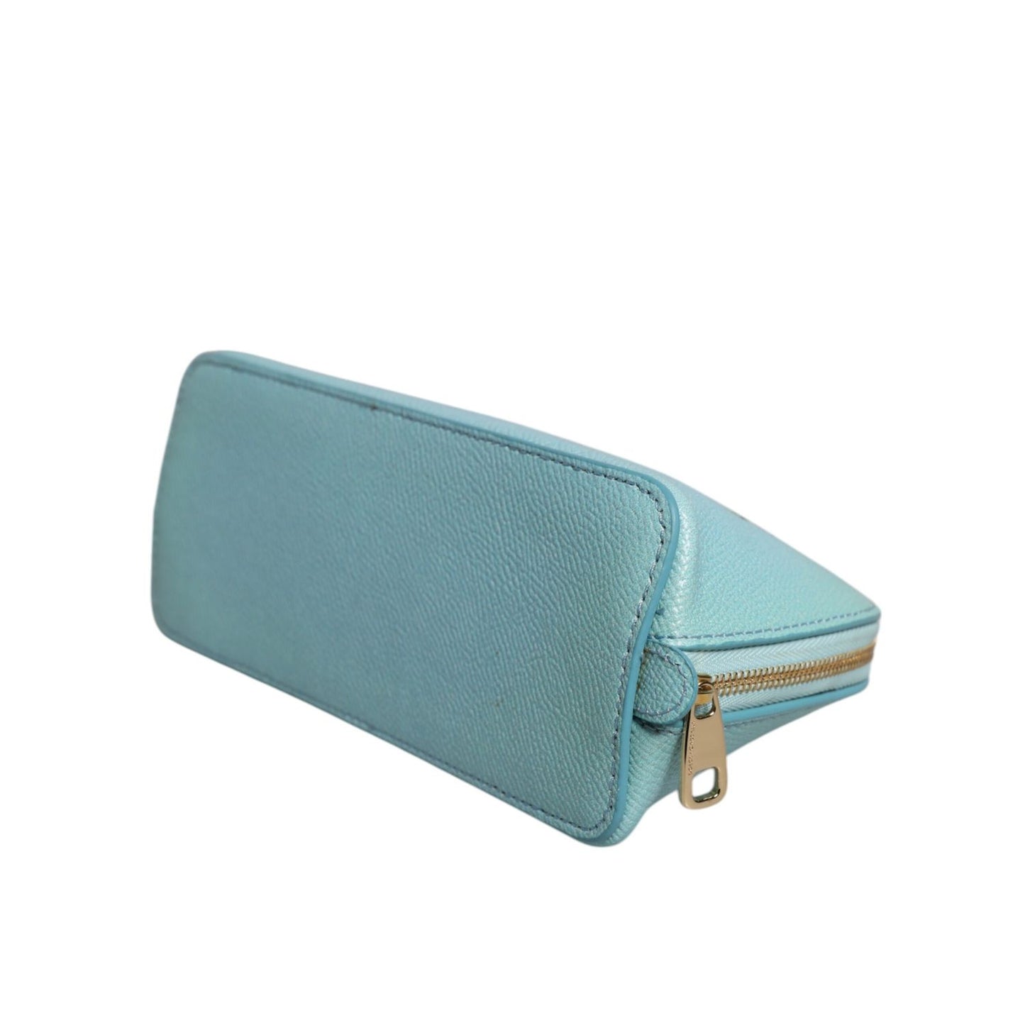 Dolce & Gabbana Light Blue Leather Handbag Clutch Mini Purse Pouch Bag