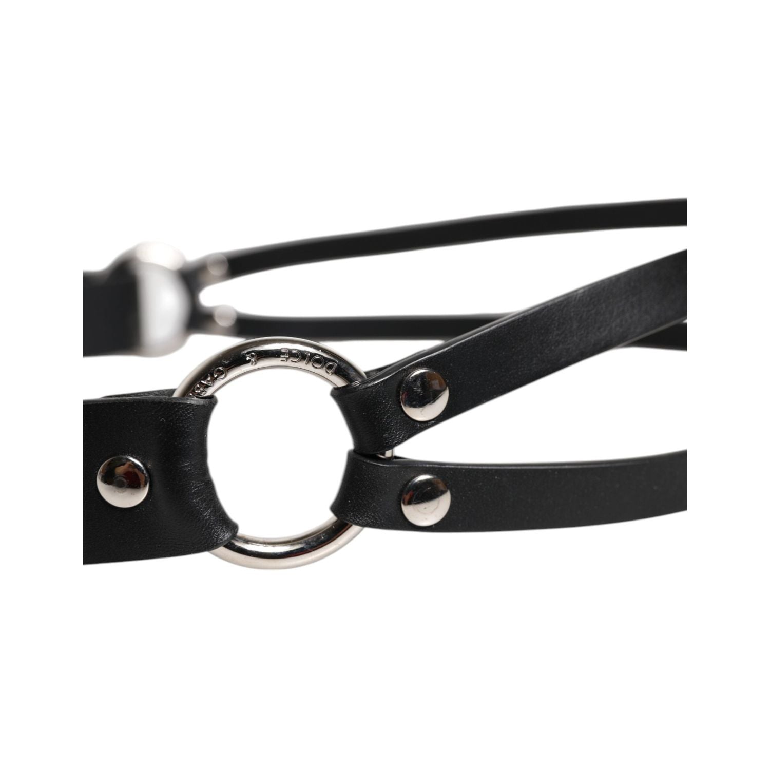 Dolce & Gabbana Black Leather Classic Metal Logo Buckle Belt