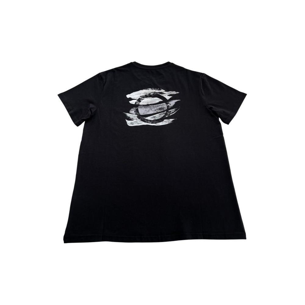 Trussardi Beachwear Black Cotton Men T-Shirt TR-24803-S
