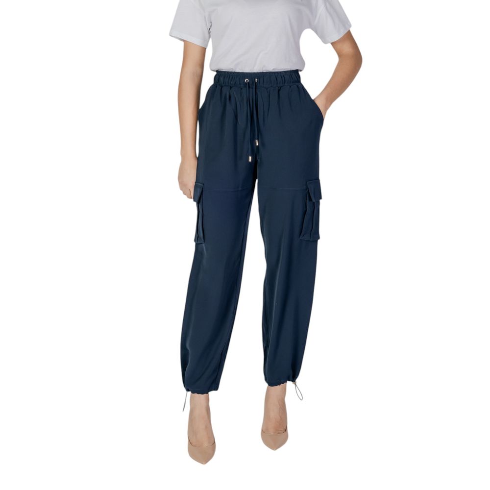 Liu Jo Blue Polyester Cargo Pants