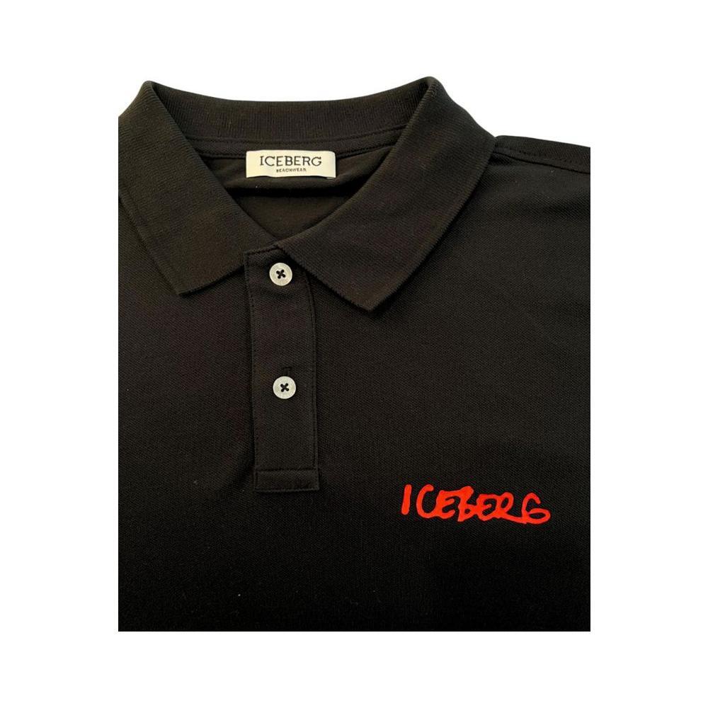 Iceberg Black Cotton Men Polo Shirt IC-24791-S