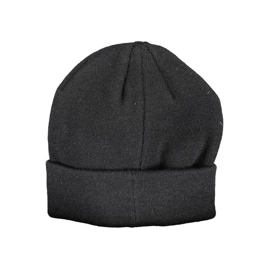 La Martina Black Acrylic Men Cap LA-14042