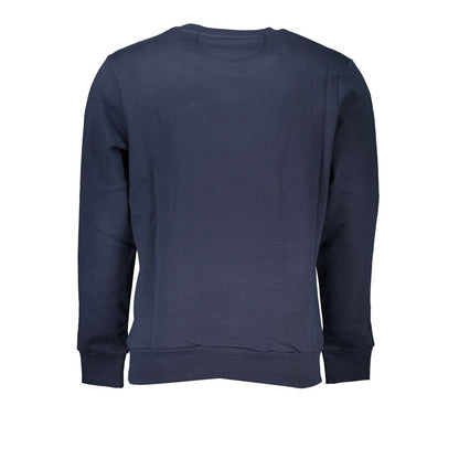 La Martina Blue Cotton Men Sweater