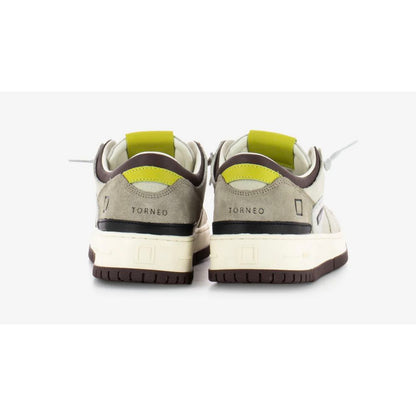D.A.T.E Beige Leather Sneaker