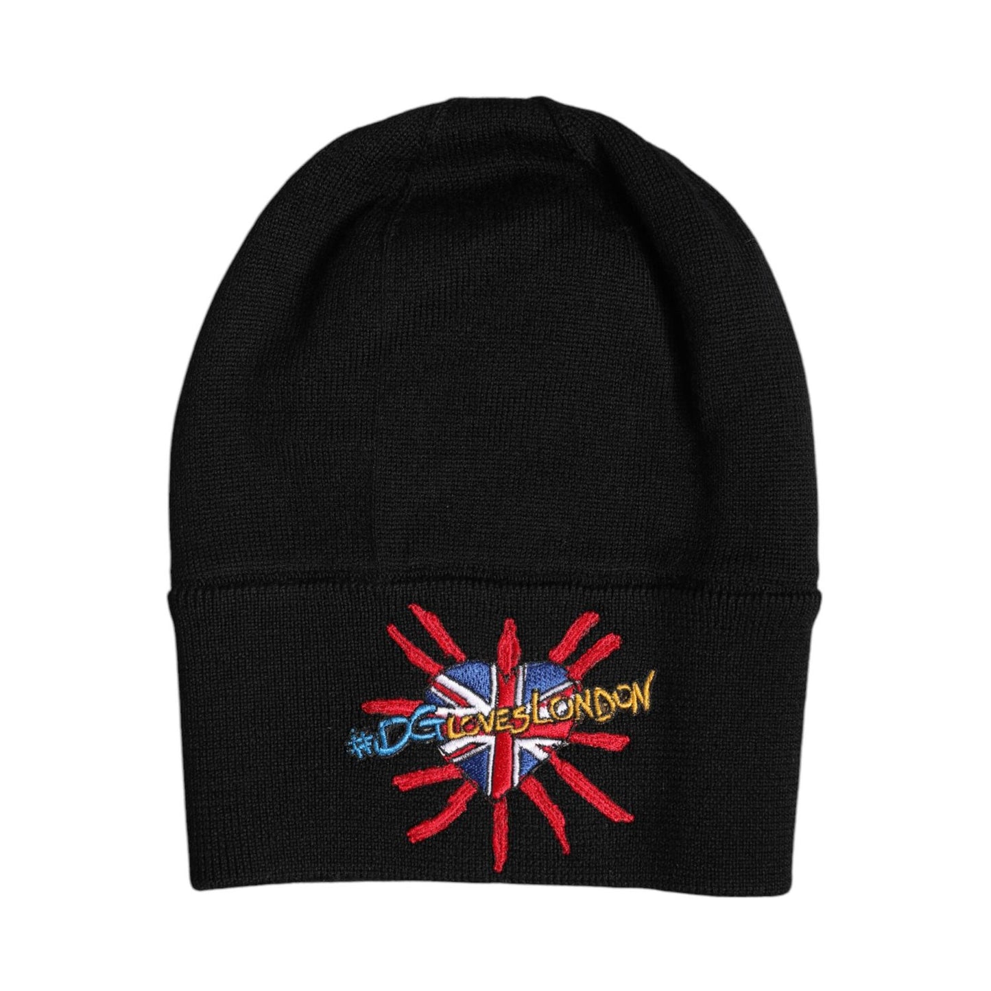 Dolce & Gabbana Black #DGLOVESLONDON Knitted Beanie Hat