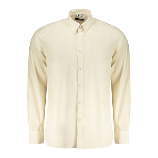 North Sails Beige Cotton Men Shirt NO-35825-M