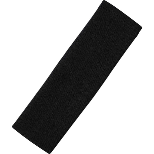 Dolce & Gabbana black cashmere knitted women's headband hat, elegant design, made in Italy, showcases luxury and style.