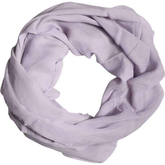 Dolce & Gabbana purple silk rectangle wrap shawl scarf, luxury fashion, elegant design, made in Italy.