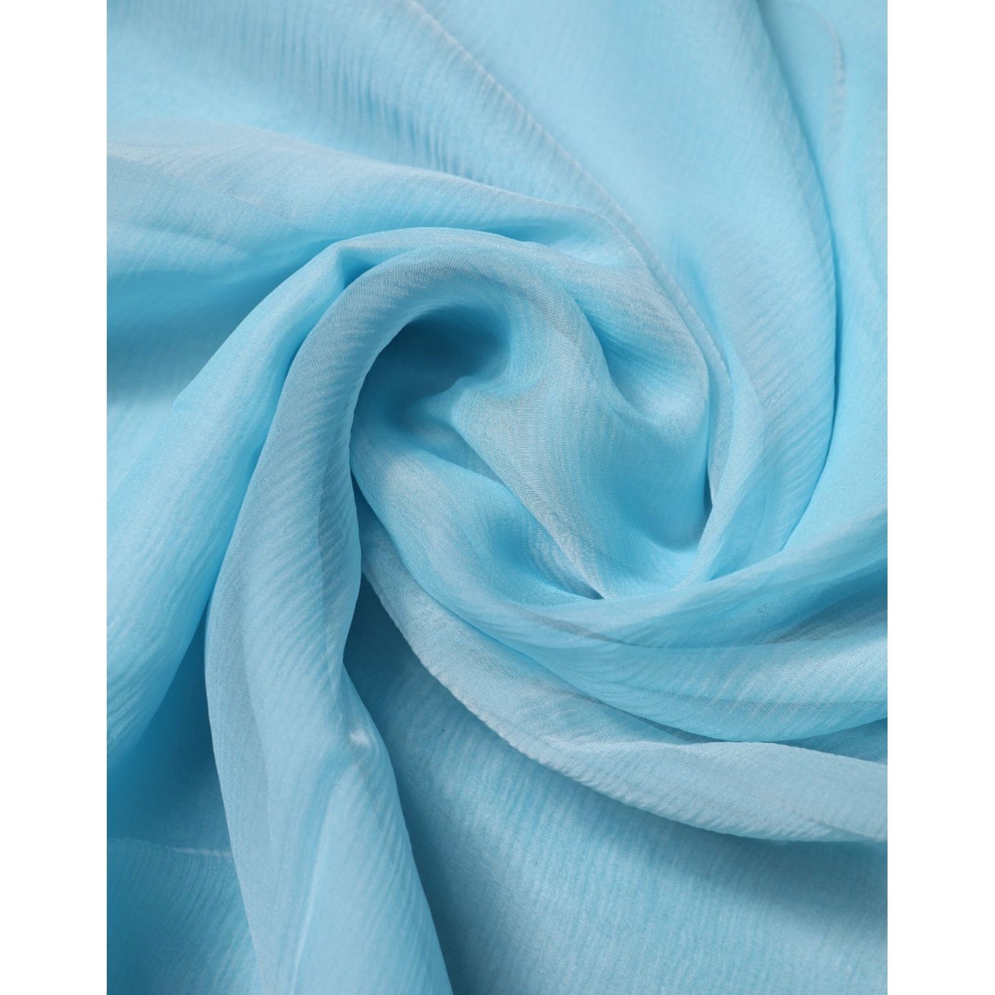 Dolce & Gabbana Light Blue Silk Rectangle Wrap Shawl Scarf