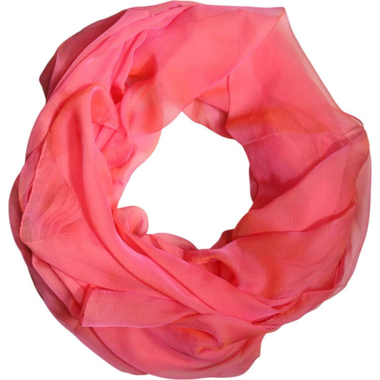 Dolce & Gabbana pink silk wrap shawl scarf, 135cm x 200cm, luxurious women's fashion accessory, made in Italy.