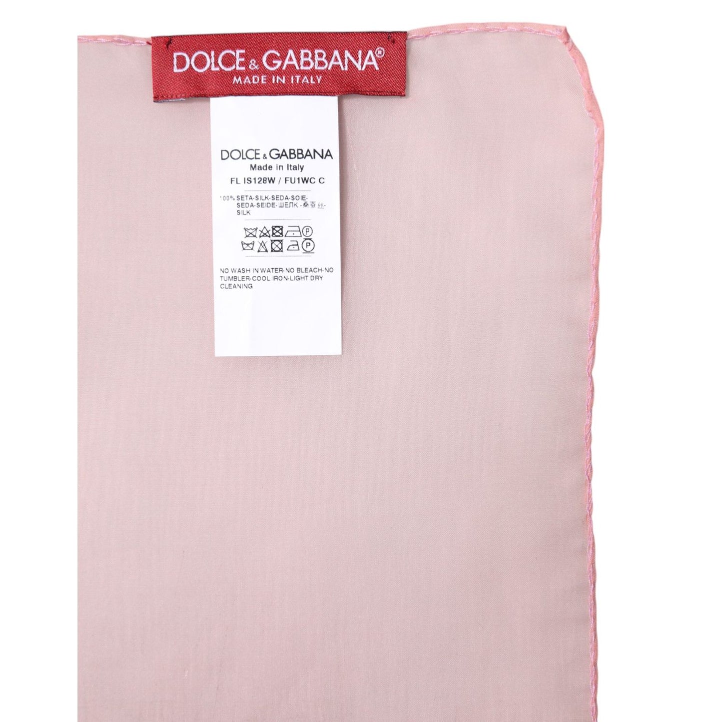 Dolce & Gabbana Pink Silk Rectangle Women Wrap Shawl Scarf