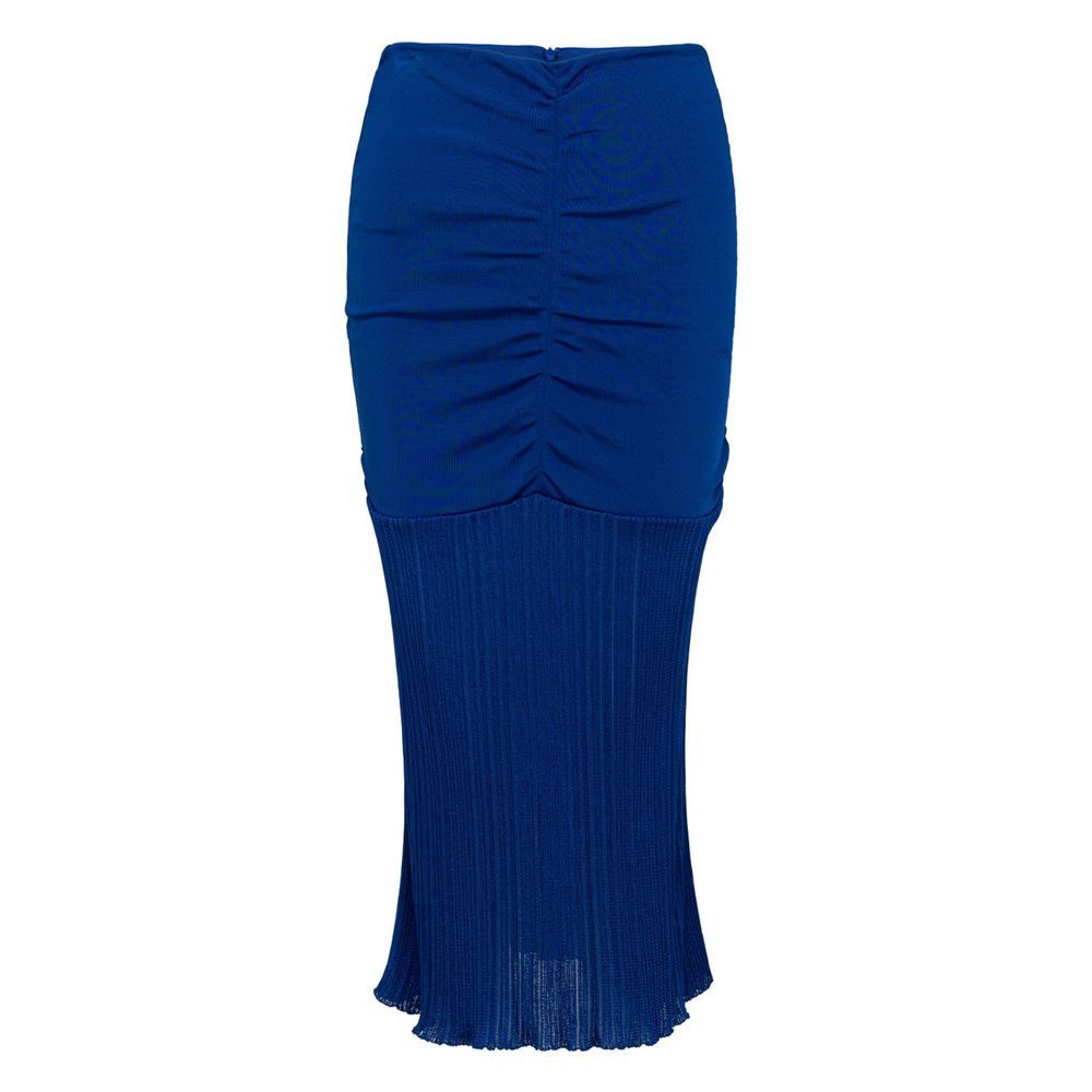 Tom Ford Blue Viscose Midi Skirt