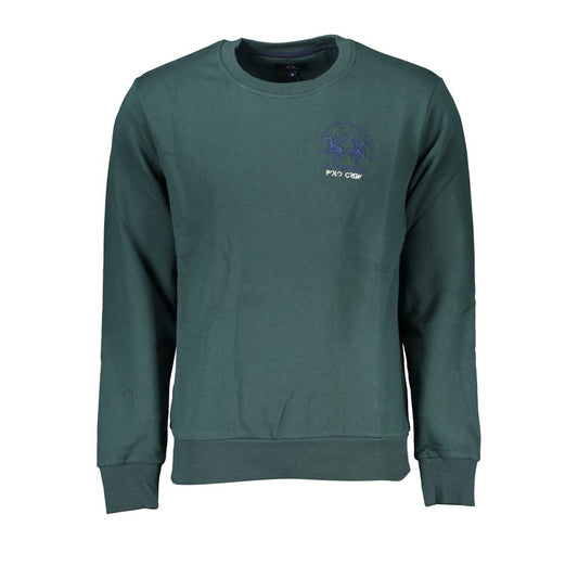 La Martina Green Cotton Sweatshirt