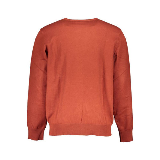 U.S. Grand Polo Bronze Nylon Sweater, long-sleeved, crew neck, with logo embroidery, back view