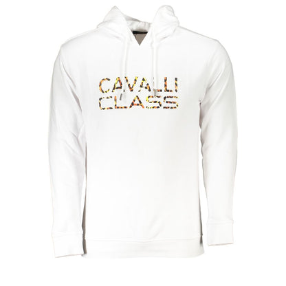 Cavalli Class White Cotton Men Sweater