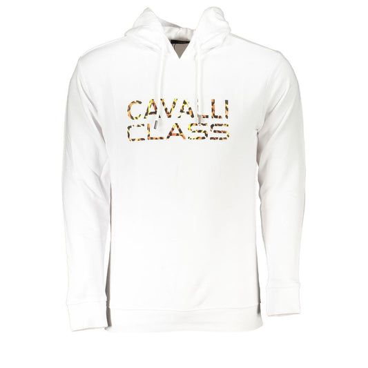 Cavalli Class White Cotton Men Sweater