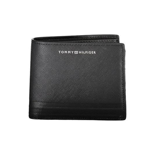Tommy Hilfiger Black Leather Men Wallet TO-38155