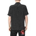 Dolce & Gabbana Black Polka Dot Short Sleeves Casual Shirt TSH87754-38