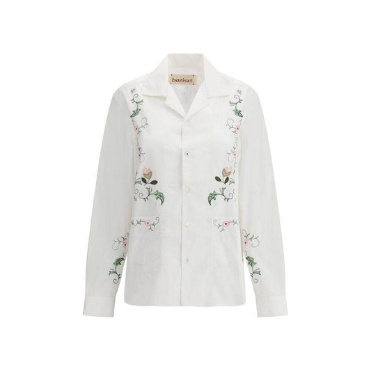 Baziszt Embroidered Shirt BA-PO151SHWHITE-M