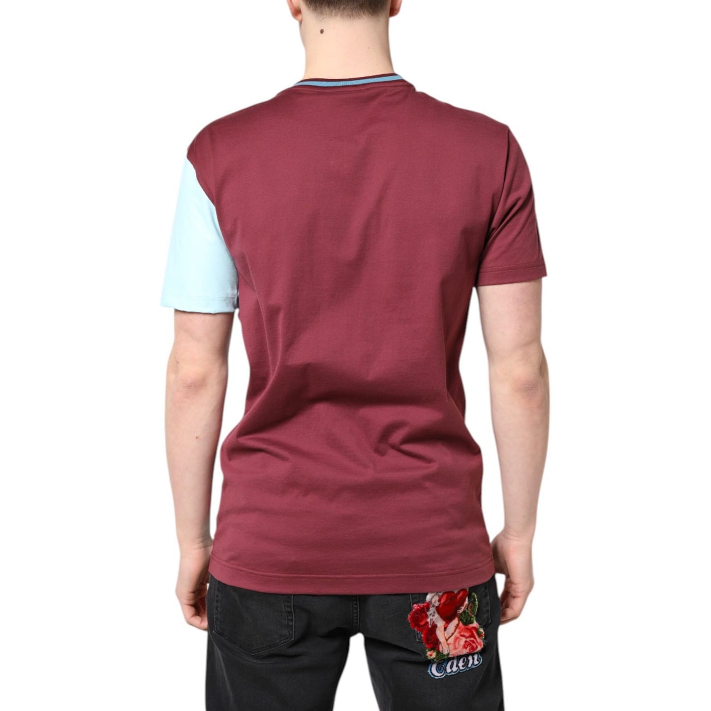 Dolce & Gabbana Multicolor Printed Logo Short Sleeve T-shirt