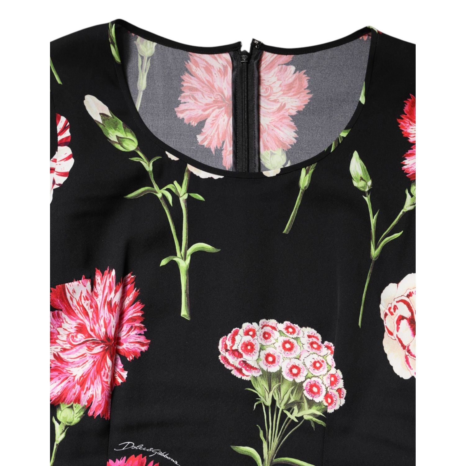 Dolce & Gabbana Black Floral Long Sleeve Women Blouse Top