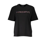 Patrizia Pepe Chic Rhinestone Crew Neck Tee PA-28350-XS