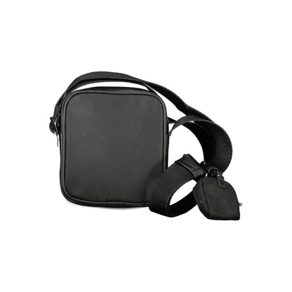 Calvin Klein Black Polyester Shoulder Bag with adjustable strap, internal pocket, zip closure, and removable coin purse