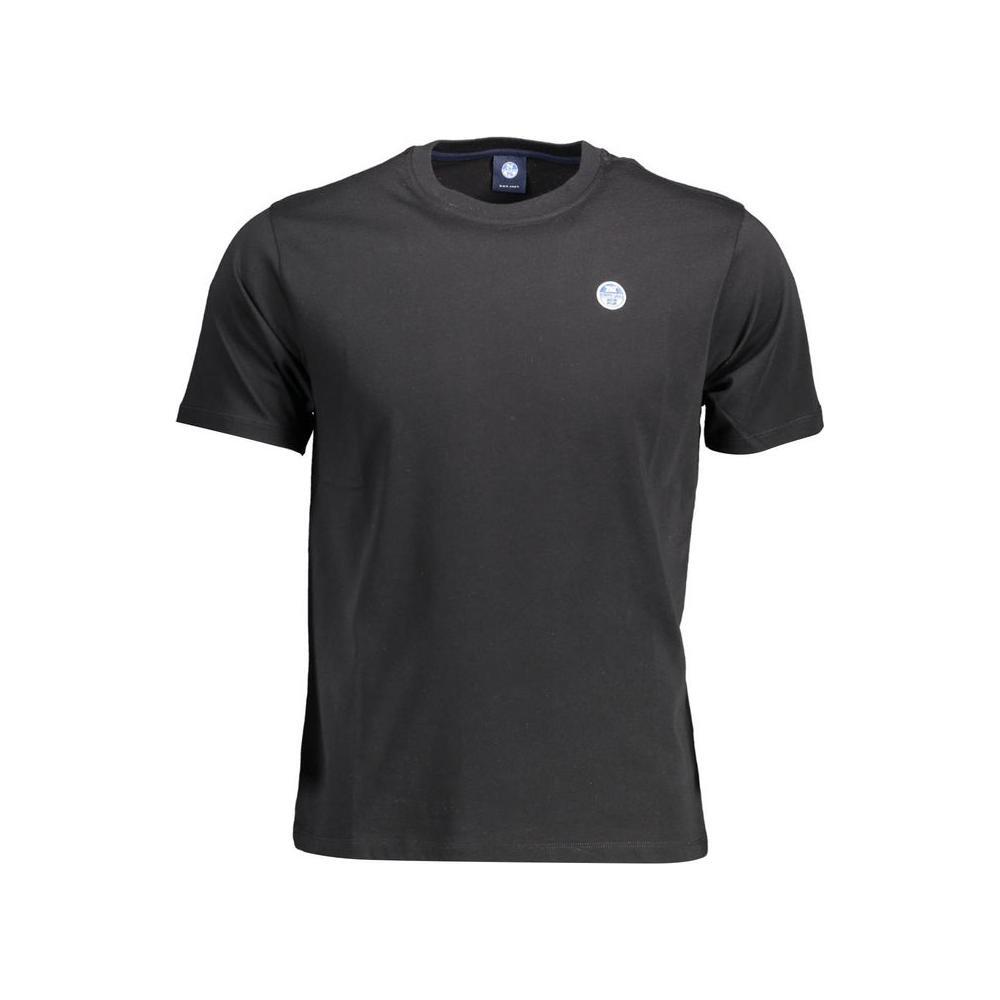 North Sails Black Cotton Men T-Shirt NO-10773-XL