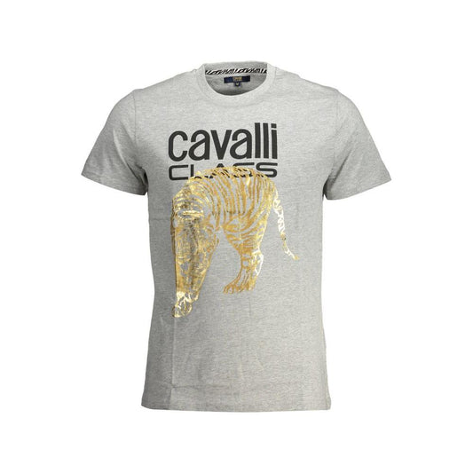 Cavalli Class Brown Cotton Men T-Shirt