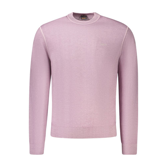 Hugo Boss Purple Wool Men Sweater BO-34597-S