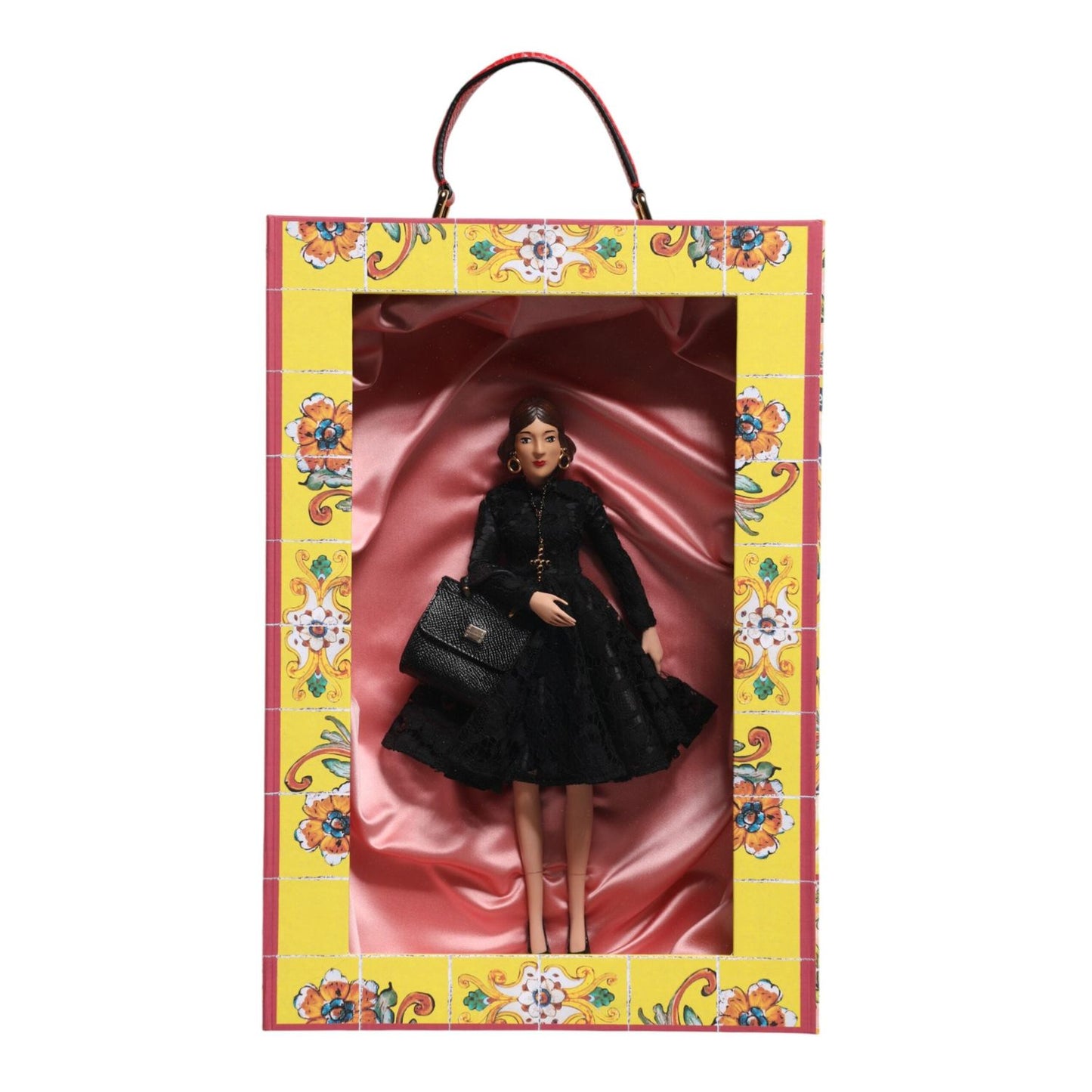 Dolce & Gabbana Black Dress Ceramic Porcelain Fashion Leather Sicily Dolls