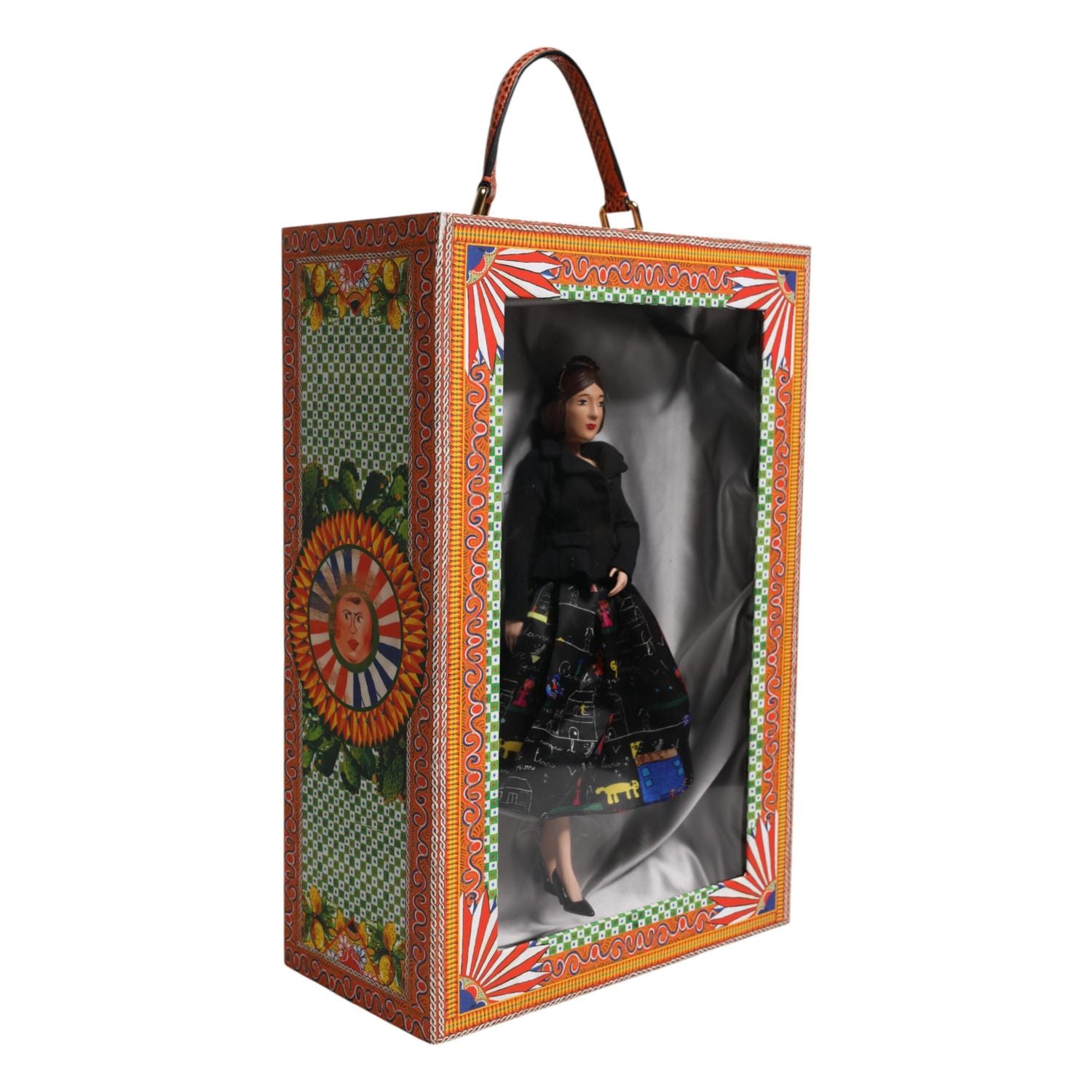 Dolce & Gabbana Black Dress Ceramic Porcelain Fashion Leather Sicily Dolls