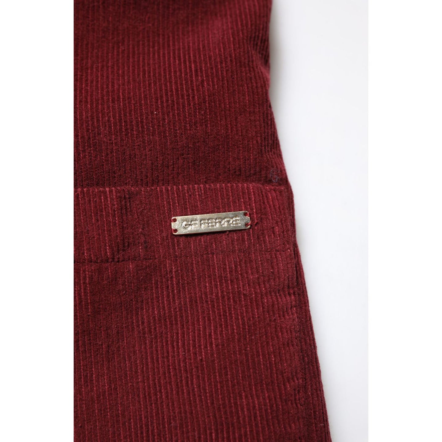 GF Ferre Maroon Corduroy Regular Fit Men Coat Blazer Jacket