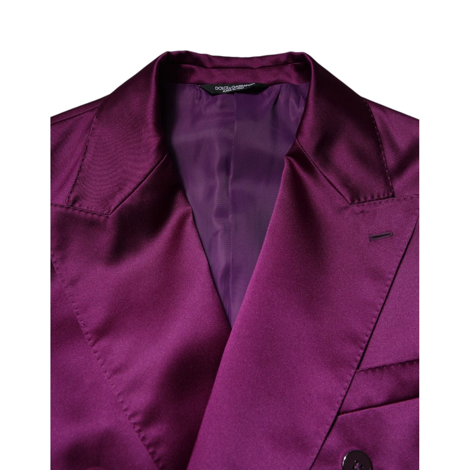 Dolce & Gabbana Purple Double Breasted Men Suit Coat Blazer