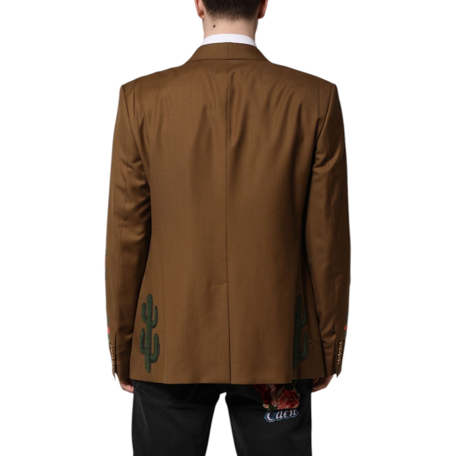 Dolce & Gabbana Brown MARTINI Single Breasted Coat Blazer