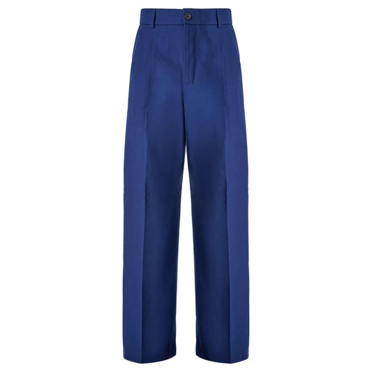 Gucci Blue Classic Cotton Pants