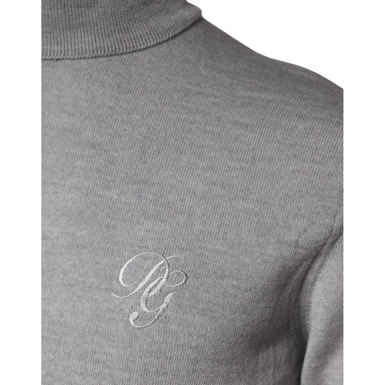 Dolce & Gabbana Gray Wool Knitted Men Pullover Sweater