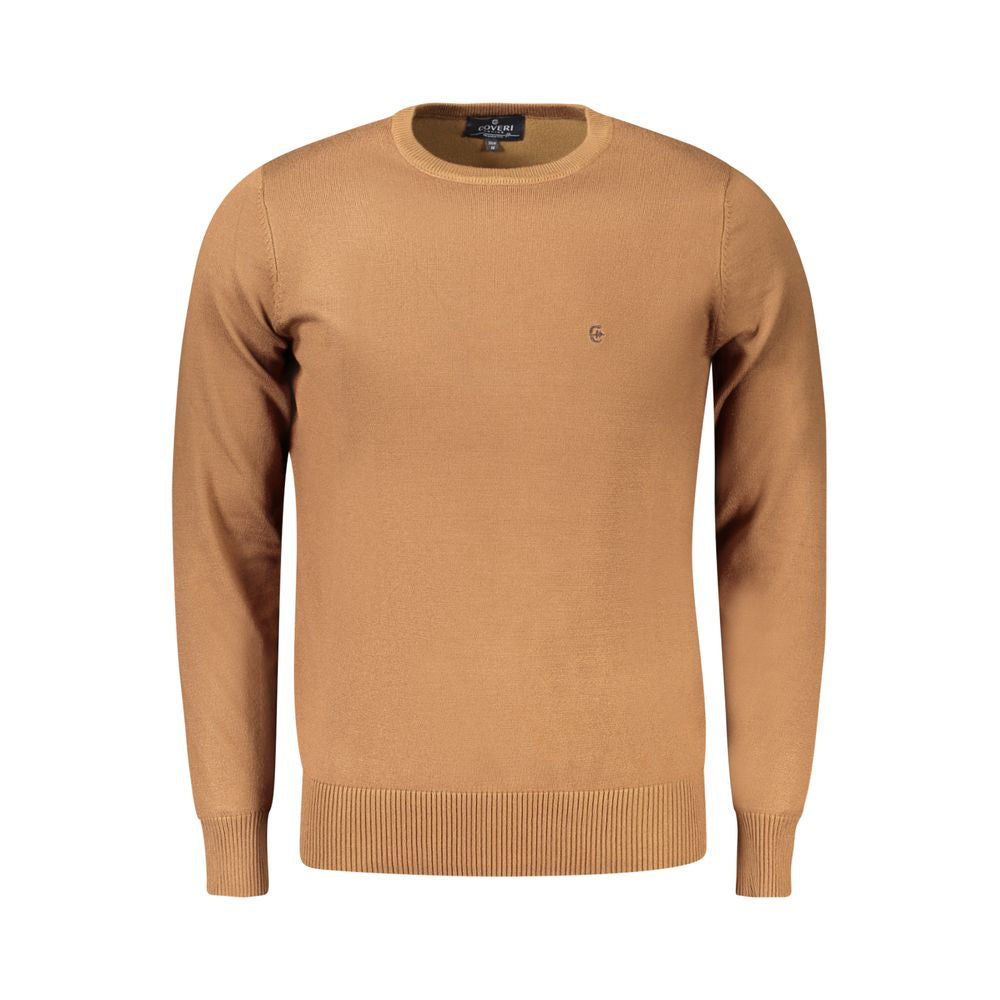 Coveri Moving Brown Nylon Men Sweater CO-33050-XL