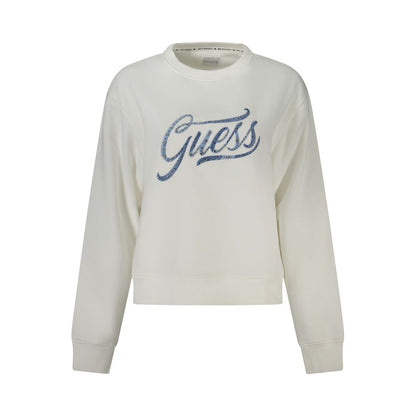 Guess Jeans White Cotton Sweatshirt